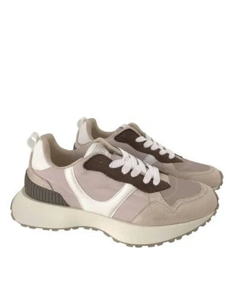 Corina Women's Sports Sneakers - Textile Design with Foam Insoles PlatiNum