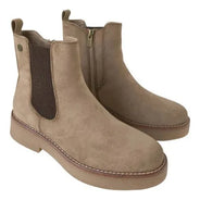 Flat crepe zipper boot 11443