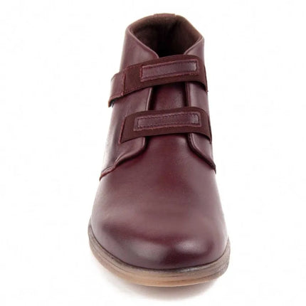 Leather ankle boot with wedge for women. Akilav puriskin 104907