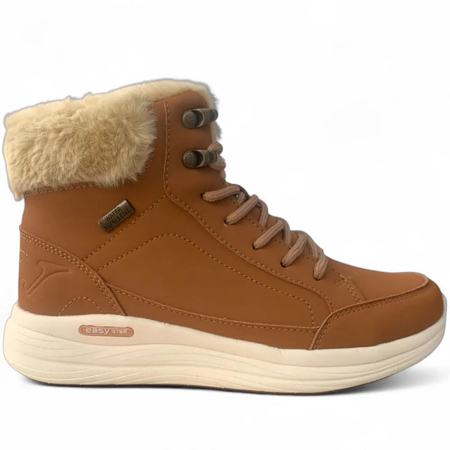 Joma megan women's low boots cmeglw2526 in synthetic leather with finish and hair detail on the ankle