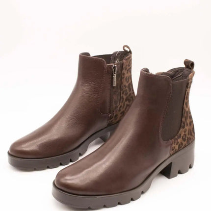 24hrs ankle boot 26984 combi lebrown for women