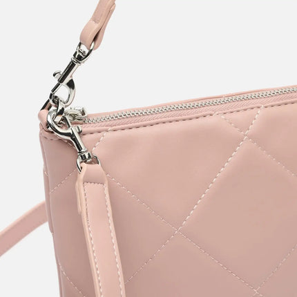 Borsa a tracolla piccola trapuntata Misako Erin con doppio manico ED. Tasca per il denaro