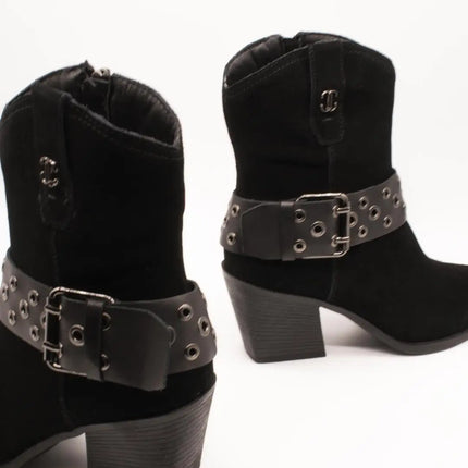 Carmela ankle boot 164132-03 black suede for women