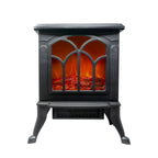 Jocca 1500W Electric Fireplace Heater with PTC Technology, Adjustable Thermostat, Safety Features, and Realistic LED Flame for Instant Heating and Home Decoration