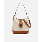 Borsa a spalla effetto rafia Sora con tracolla removibile Raffia / Playa Misako
