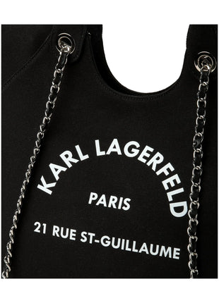 Borsa shopper Rue St-Guillaume KARL LAGERFELD con catena nera