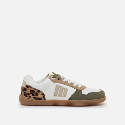 Leopard Print Barefoot Sneakers for Women by Mustang Free, lightweight with flexible sole, ideal for transitioning to barefoot shoes, available in sizes 36 to 41, perfect for casual and urban styles. PlatiNum
