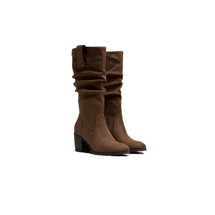 Mustang women's heeled boots 56250 taupe