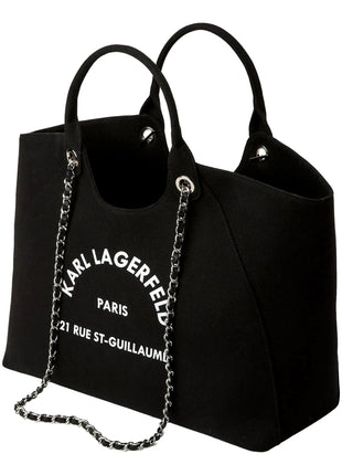 Borsa shopper Rue St-Guillaume KARL LAGERFELD con catena nera
