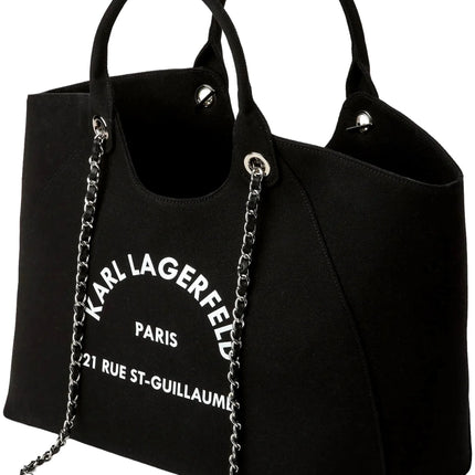 Borsa shopper Rue St-Guillaume KARL LAGERFELD con catena nera