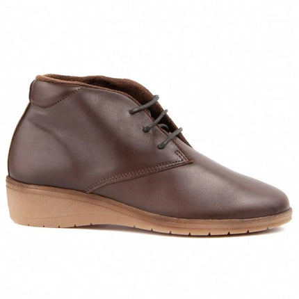 Leather ankle boot with wedge for women. Akila2 leather scrub 104904