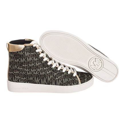 Michael Kors Ankle Sneakers 43F2NVFE6B for Women, PVC upper, lace-up closure, comfortable design, ideal for casual and sports activities, perfect women's footwear for spring and autumn, versatile and breathable. PlatiNum
