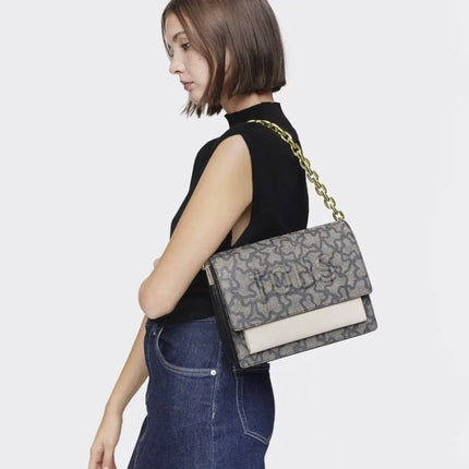 Borsa a tracolla Tous Medium Audree Chain Black Kaos Icon 2001799559