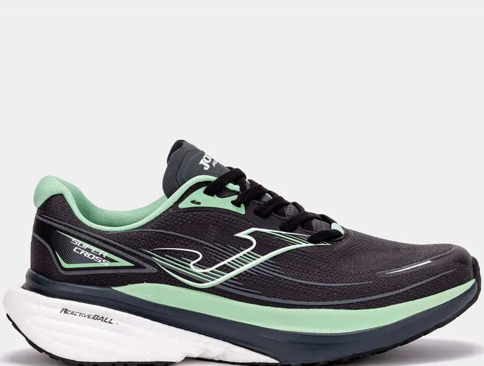 Joma Super Cross RCROSW2512 Running Shoes for Men with DUAL REACTIVE cushioning and DURABILITY rubber sole, breathable mesh upper, and lightweight design for optimal performance on asphalt during training and competition. PlatiNum