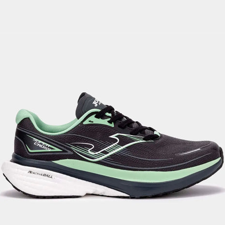 Joma Super Cross RCROSW2512 Running Shoes for Men with DUAL REACTIVE cushioning and DURABILITY rubber sole, breathable mesh upper, and lightweight design for optimal performance on asphalt during training and competition. PlatiNum