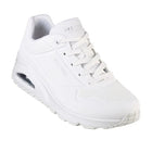 SKECHERS 73690 Women's Sneakers White - Comfortable footwear with a soft, impact-absorbing insole and ergonomic fit, perfect for casual and sporty looks. PlatiNum