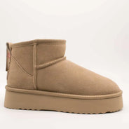 Varm mores d8 mini beige suede ankle boot for women