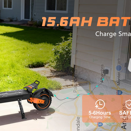 Monopattino Elettrico SUMEIDE LIT-Z1 – Motore 800W, Batteria 48V 15.6Ah, Freni a Disco, Design Pieghevole – Arancione
