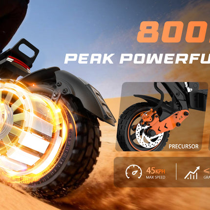 Monopattino Elettrico SUMEIDE LIT-Z1 – Motore 800W, Batteria 48V 15.6Ah, Freni a Disco, Design Pieghevole – Arancione