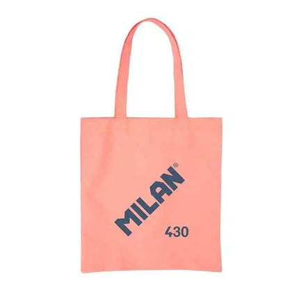 Borsa tote in tessuto della serie Milan 1918 - misura 50x38x41cm - manico lungo 27cm - tessuto 'ripstop' - colore rosa