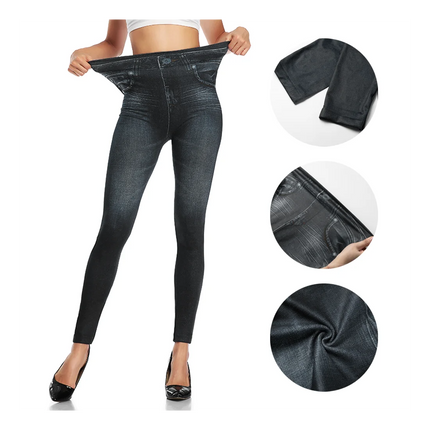 Mediawave store leggings women stretchy jeans effect giada shaping jeggings slim fit