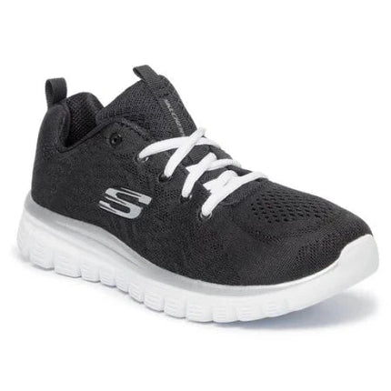 Skechers Graceful Get Connected - Women's sneakers for casual wear featuring breathable Skech Knit upper, Memory Foam insole for comfort, and lightweight flexible sole, ideal for daily activities. PlatiNum