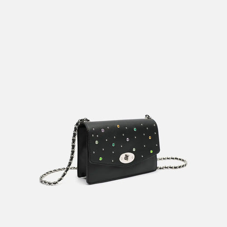Borsa da festa Gici con borchie colorate