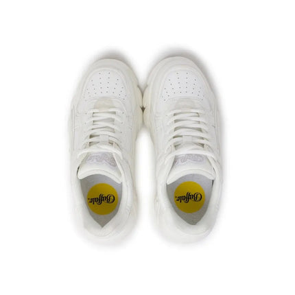 Buffalo CLD ECHO VEGAN Sneakers White for Women, featuring a comfortable flat platform sole, perfect for casual and outdoor wear, ideal as versatile footwear for spring and autumn. PlatiNum