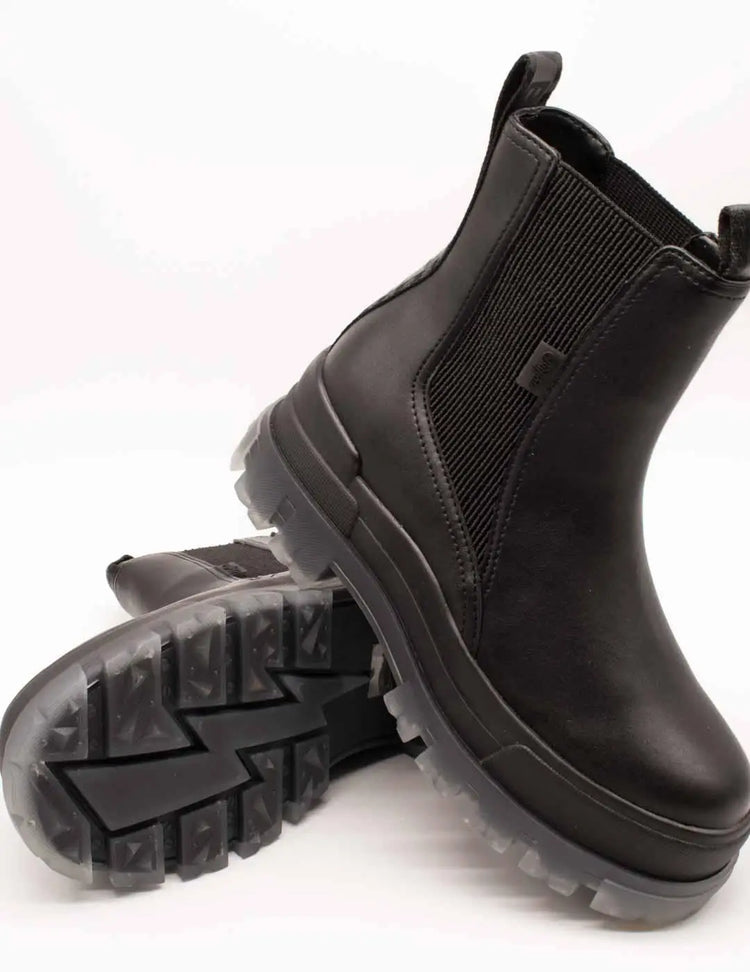Women's buffalo aspha chelsea mid black boot