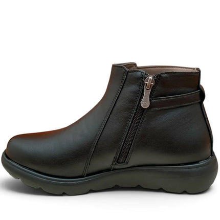 Flexpies 4003 women's leather sport ankle boots black 106606 flexpies flat ankle boots women brands