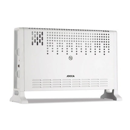 Electric Convector Heater JOCCA 2000W with Adjustable Thermostat, 3 Heat Levels, Turbo Function, Compact and Silent Design, Available in White or Black, Perfect for Low Consumption Heating.