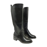 Women's knee-high riding boots with 3.5 cm low heel - evazorteon