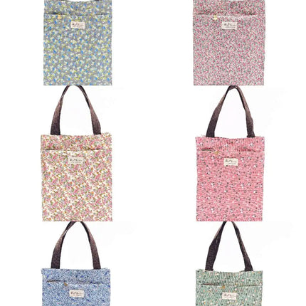 Borse da giardino Borsa da giardino piccola impermeabile da giardino con fiori - Varietà di stampe - Resina di cotone - 30 cm x 24 cm x 13 15 cm