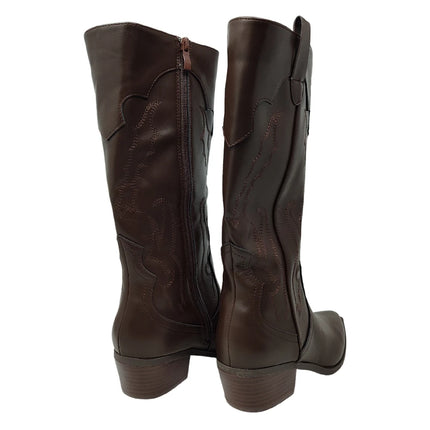 Women's high top country boots – fine toe & comfortable heel. Hd brand.