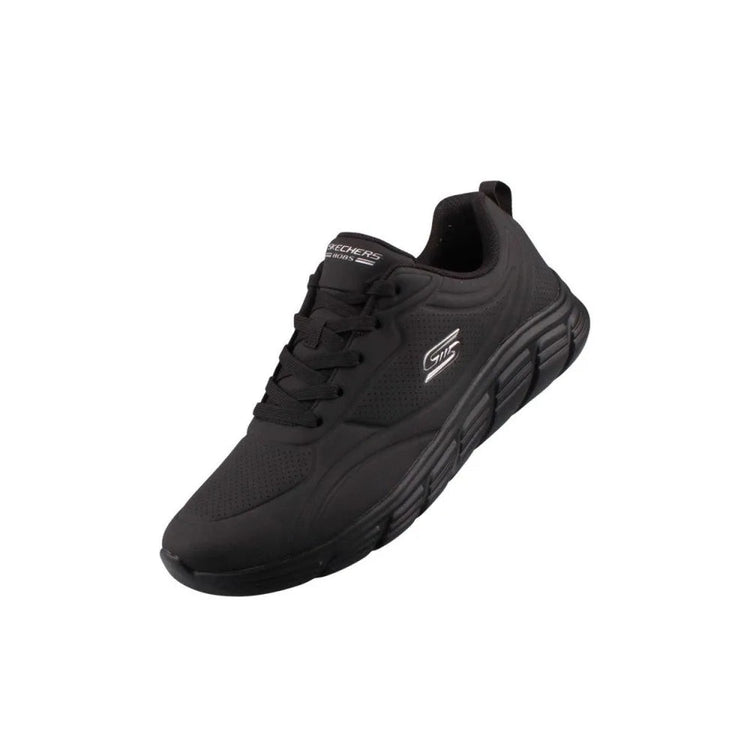 Skechers 117715 Women's Sneakers in Black - Comfortable and lightweight with ergonomic fit for all-day wear, perfect for casual outings or gym use, ensuring maximum comfort and style. PlatiNum