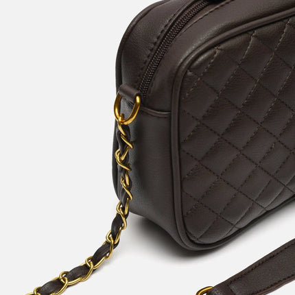 Borsa a tracolla imbottita Misako Cacao Borse da donna
