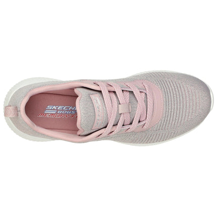 Skechers BOBS Squad Ghost Star - Women's Sneakers with Reflective Mesh Upper, Memory Foam Insole for Comfort, Seamless Design for Reduced Friction, and Flexible Rubber Sole for Traction - Ideal Comfortable Shoes for Daily Use PlatiNum