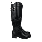 Pasarela concept high heel boots women color black casual boot elastic lycra cuff wide