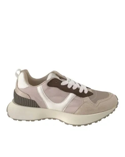 Corina Women's Sports Sneakers - Textile Design with Foam Insoles PlatiNum