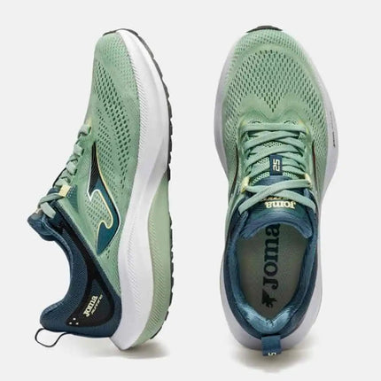Joma Hombre Hispalis RHISPS2623 Running Shoes for Men, Caqui Color, Breathable Mesh Upper, Dual Density Cushioning, Ideal for Asphalt Training with 10 mm Drop and Durable Rubber Sole. PlatiNum