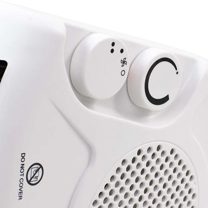 Compact Instant Heat YANISTA Bathroom Heater - Portable Electric Heater with Adjustable Thermostat, 1000W/2000W Dual Power, Ideal for Quick Heating in Any Room, Low Consumption Electric Radiator with Fan Function