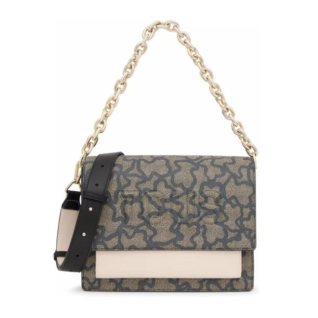 Borsa a tracolla Tous Medium Audree Chain Black Kaos Icon 2001799559