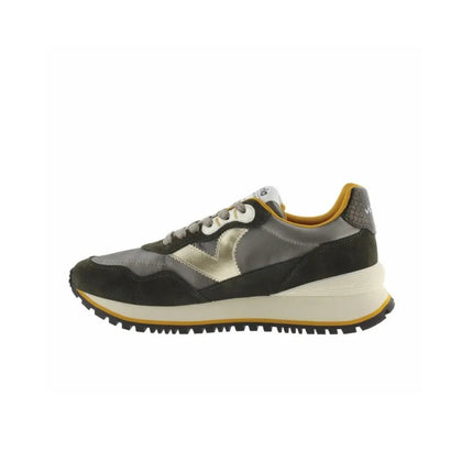 Victoria 1157115 Sneakers for Women in Khaki, Comfortable Lace-up Canvas Footwear with Flat Sole, Ideal for Spring and Outdoor Activities. PlatiNum
