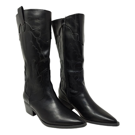 Women's high top country boots – fine toe & comfortable heel. Hd brand.