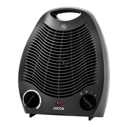 Jocca electric heater, portable, compact size, with 2 speeds of heat function, fan function, ambient temperature regulator and 2000w of power