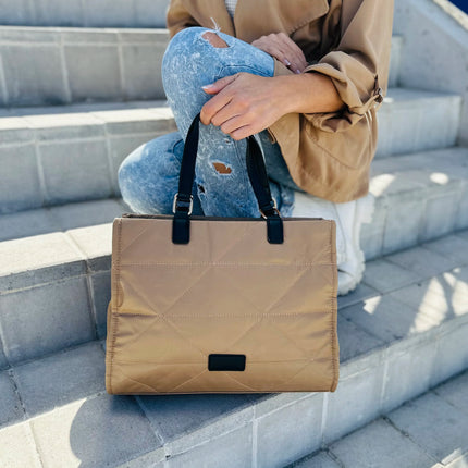 Borsa shopper quadrata a impulsi |   4 colori |   Design moderno e funzionale |   Ampio spazio di archiviazione