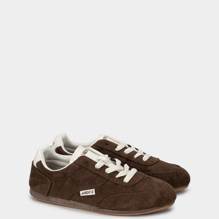 Retro women's shoes, ANDY-Z 8015 BROWN casual sneakers with lace-up closure, thin sole, and versatile fit, perfect for casual occasions, comfortable footwear for spring and autumn. PlatiNum