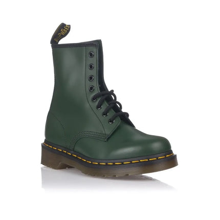Women's flat boots dr. martens smooth 1460 green