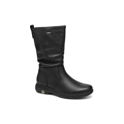 Women's flat boots nature shoes n158 black