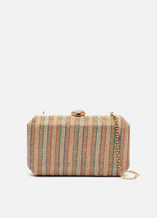Borsa da festa piccola effetto rafia Nina Raffia / Beach Misako